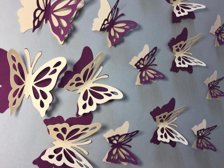 Paperi leikatut perhoset