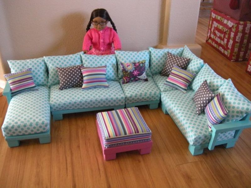 Sofa lipat DIY untuk anak patung