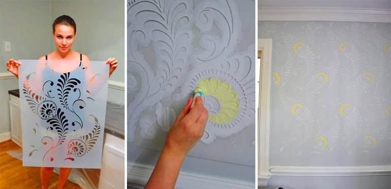 The use of stencils for decor