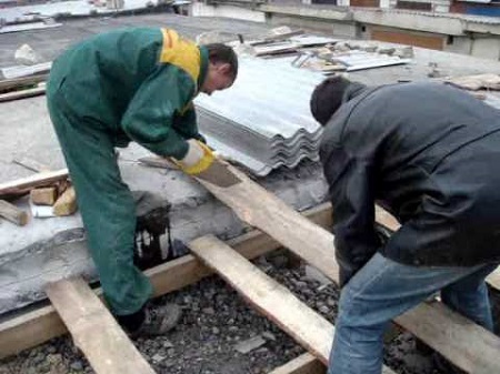 Réparation de toit de garage