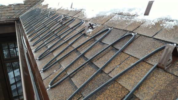 Încălzire moale pe acoperiș cu cablu de încălzire