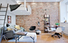 Brick wall in the interior