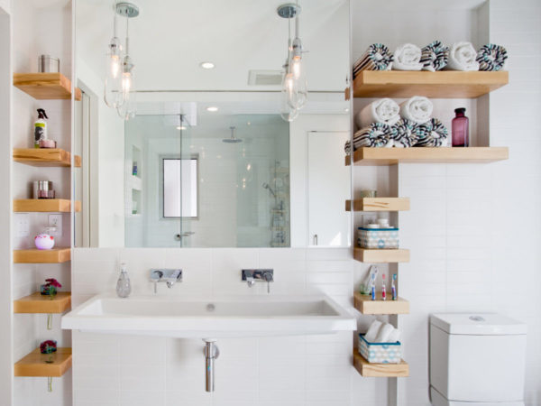 8 ideas for creating a bathroom without cabinets
